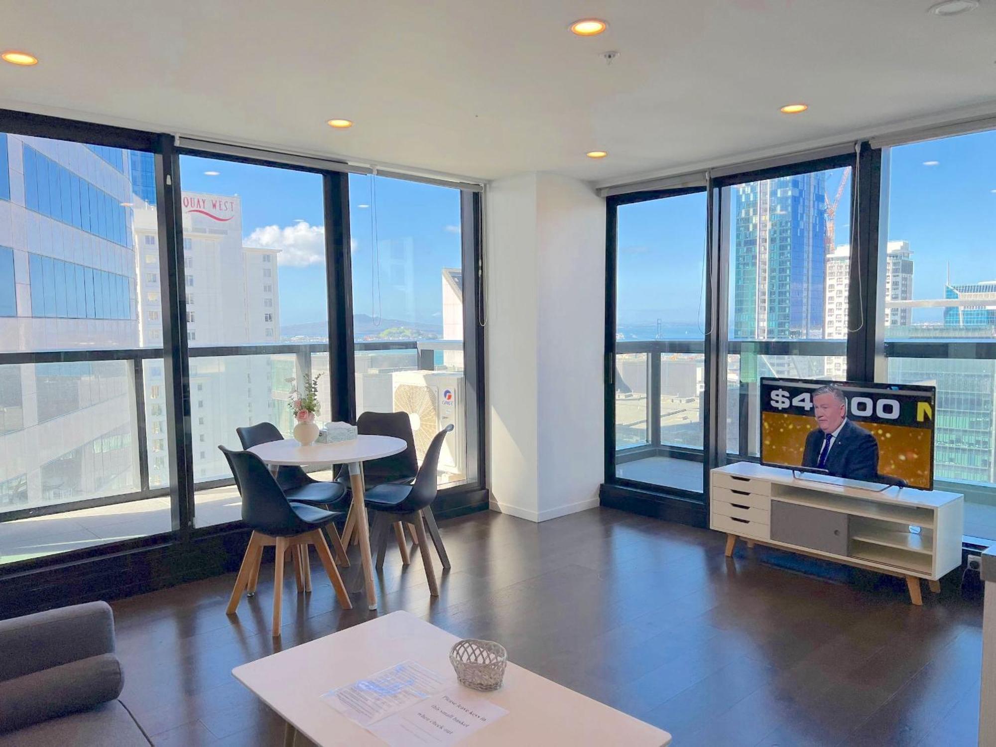 Magnificent Harbour View Skytower View Apartment In Cbd Auckland Esterno foto